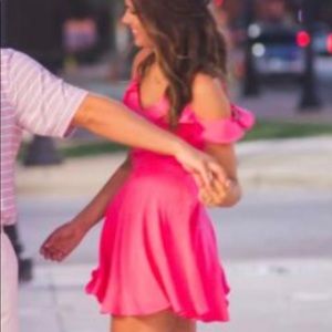 Hot pink dress